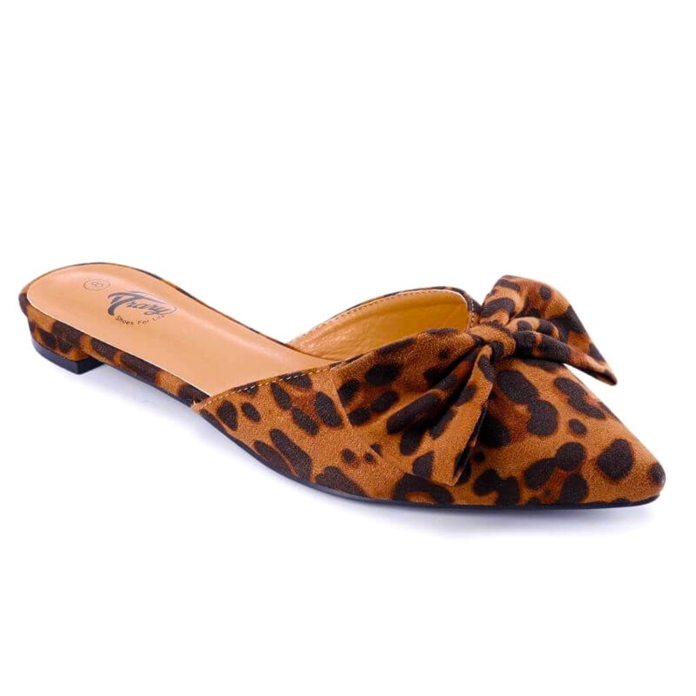 Trary Backless Bow Pointed Toe Mules